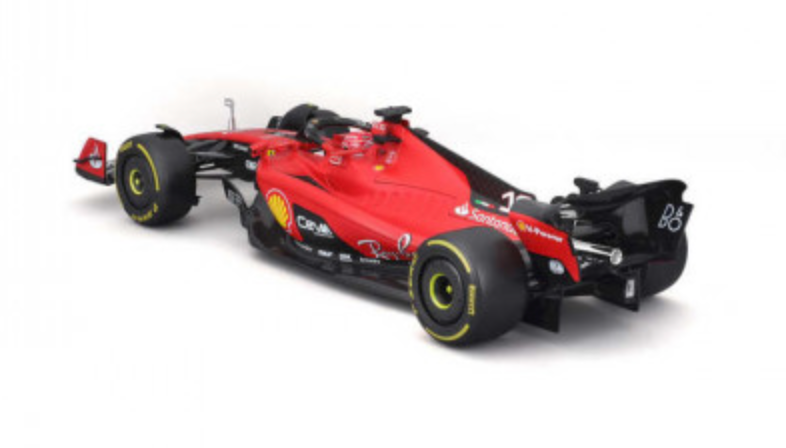 Official 1:43 Scale Diecast Model of Formula 1 Ferrari SF - 23 Driven by Charles Leclerc with Helmet