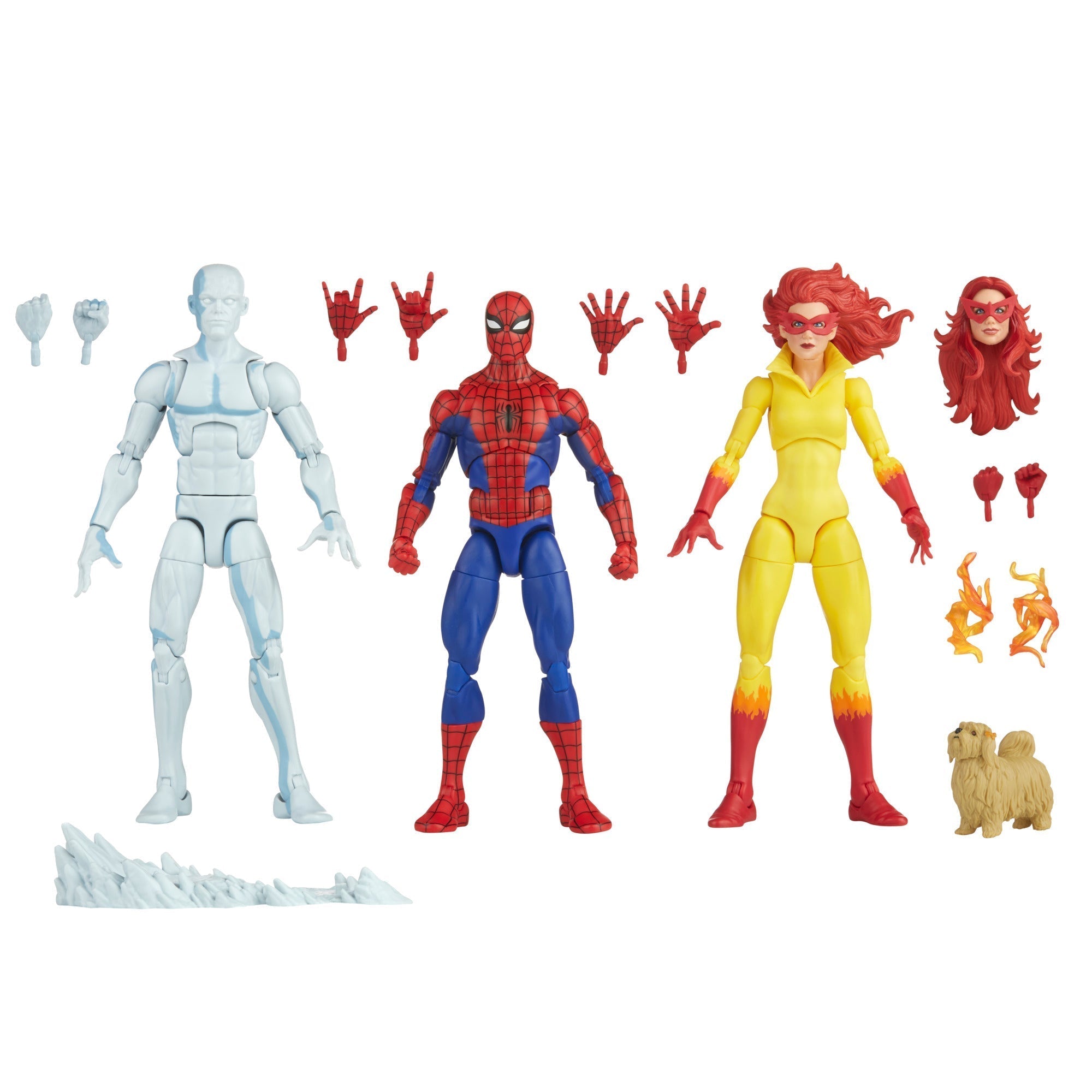 Marvel Legends Series Collectible 6 - Inch Action Figures 3 - Pack Featuring Spider - Man and His Amazing Friends