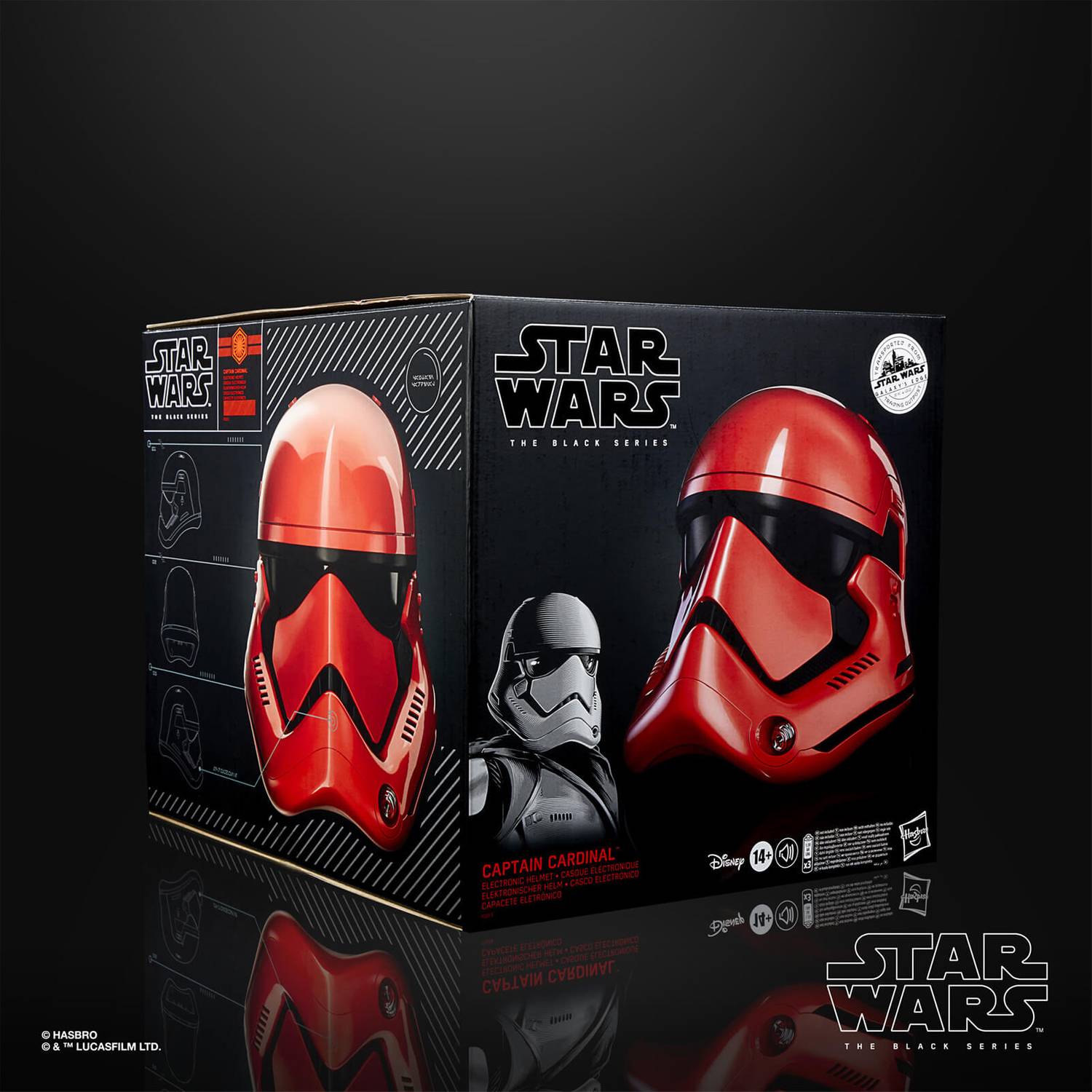 Hasbro Star Wars The Black Series Galaxy’s Edge Electronic Captain Cardinal Helmet for Role - Playing and Collecting