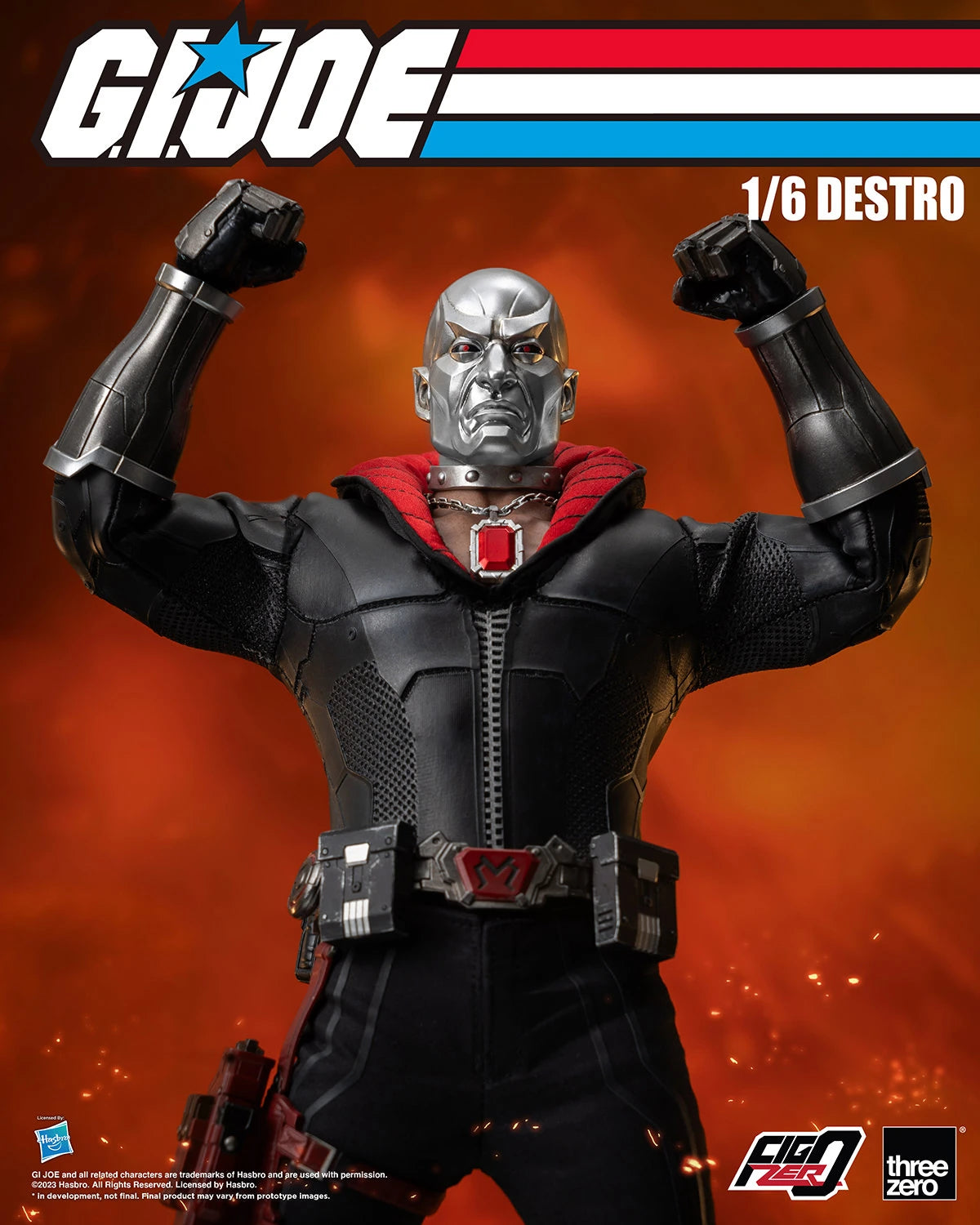 Threezero's G.I. Joe FigZero 1/6 Scale Collectible Action Figure of Destro, the Notorious Arms Dealer