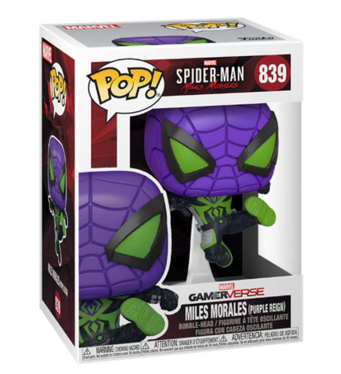 Marvel's Purple Reign Pop! Vinyl Figure of Spider-Man Miles Morales