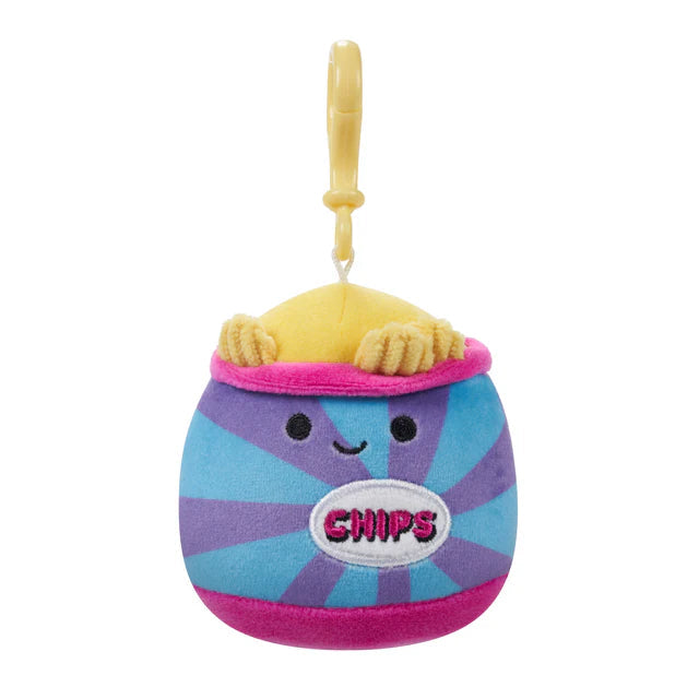3.5-inch Neon Squishmallows Junk Food Plush Clip-On Toy