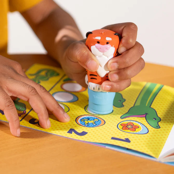 Melissa & Doug Sticker WOW! Activity Pad and Sticker Stamper Set Featuring Tiger Themed Fun