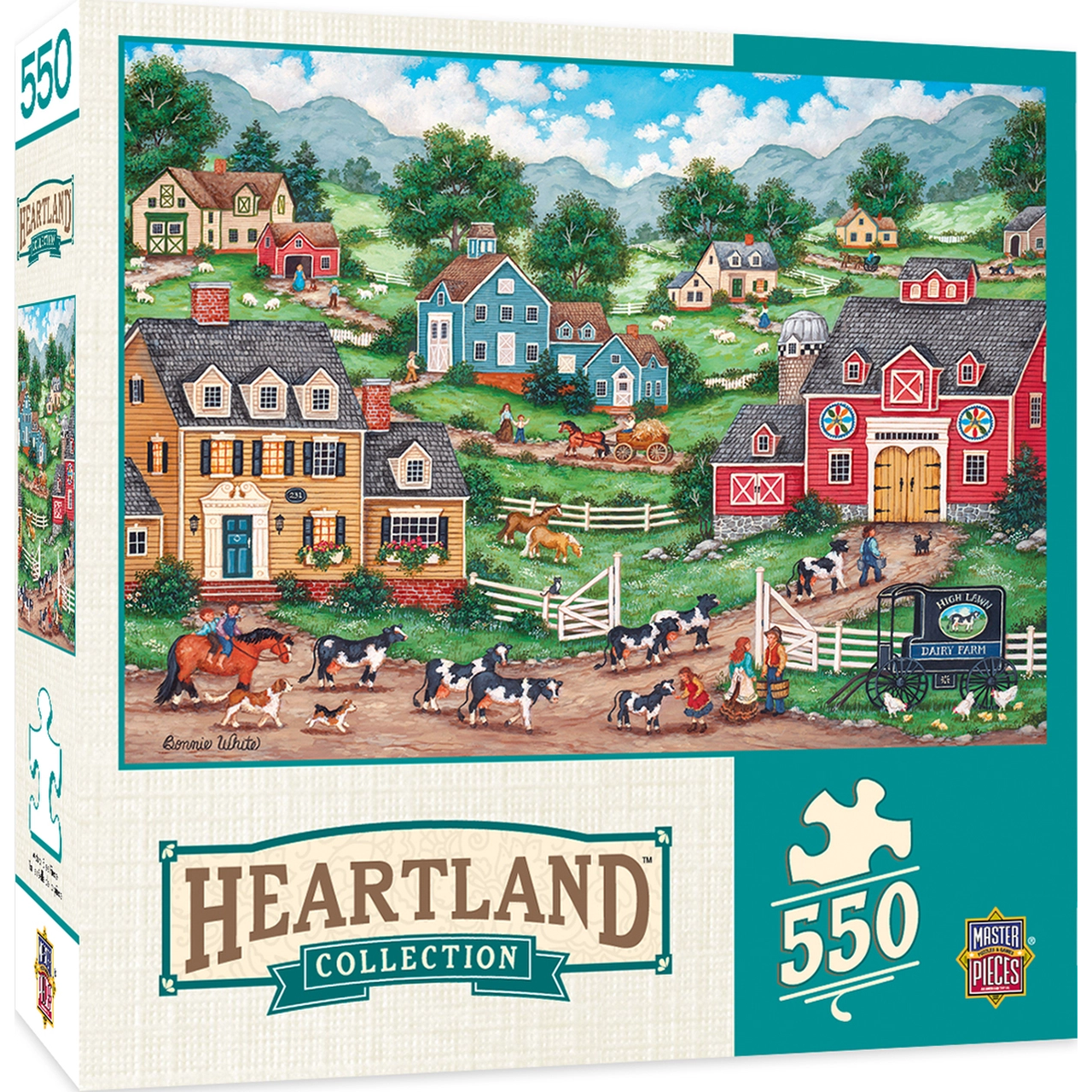 Heartland Collection - 550 Piece 'The Curious Calf' Puzzle with Stunning Artwork