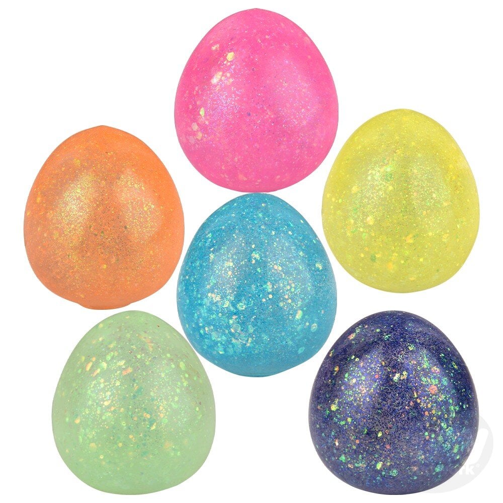 2.5-Inch Squeezable Sugar Easter Eggs - Ideal Fidget and Stress-Relieving Toys