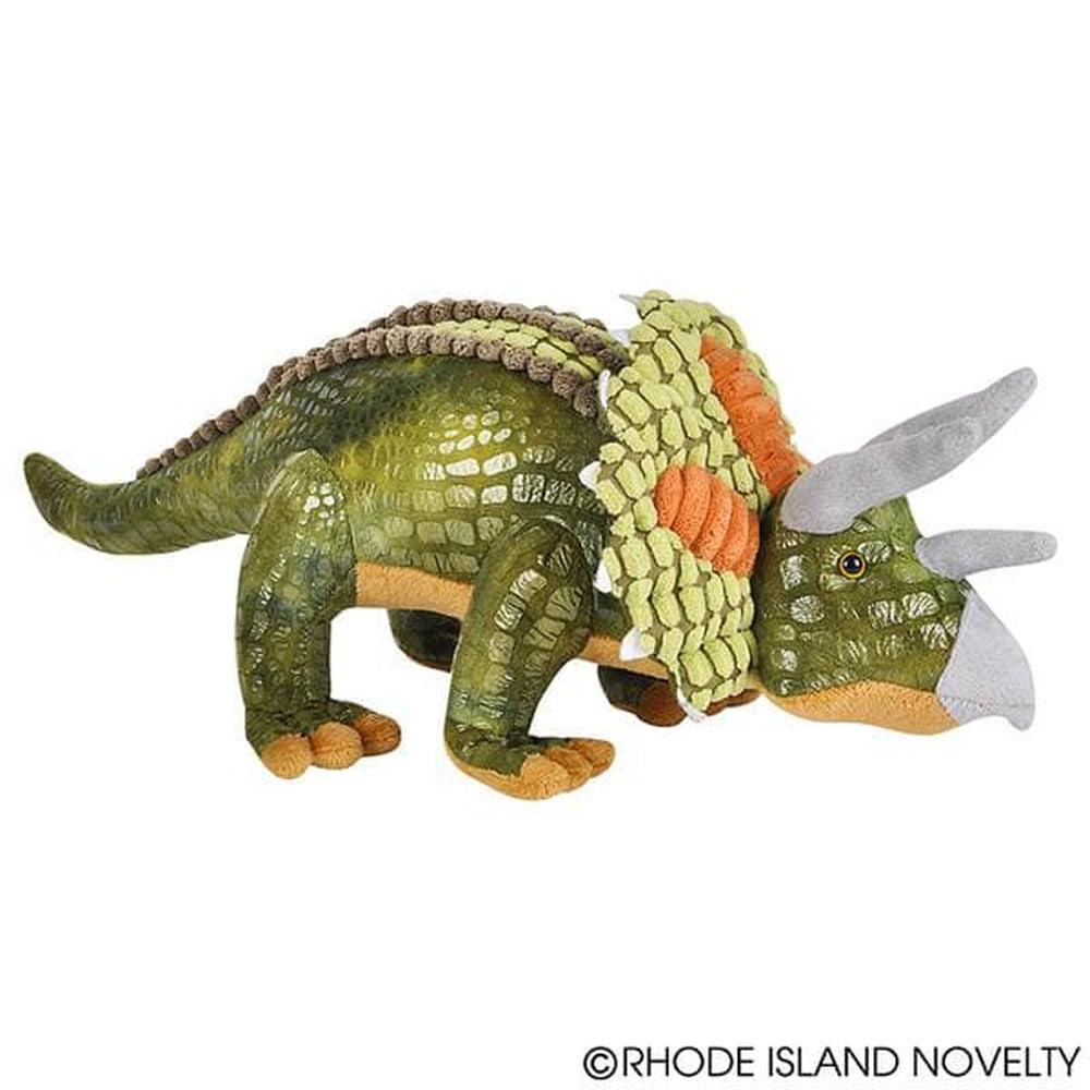 27 - Inch Green Triceratops Plush Toy for Kids Aged 3+