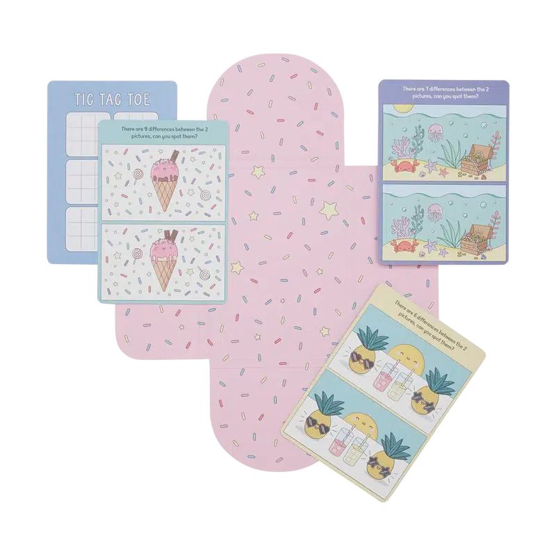 OOLY Adorable Spot-the-Difference Paper Games for Kids with 24 Themes