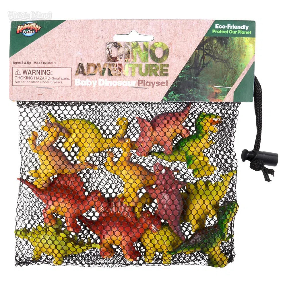 12-Piece Play Set of Baby Dinosaur Mesh Bags for Kids