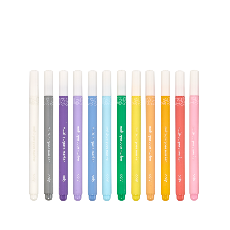 Fantastic 12-Piece Set of Multi-Purpose Water-Based Paint Markers