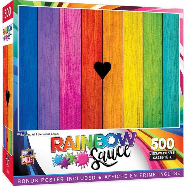 Rainbow Sauce 500-Piece Puzzle - A Welcoming and Colorful Jigsaw for All Ages