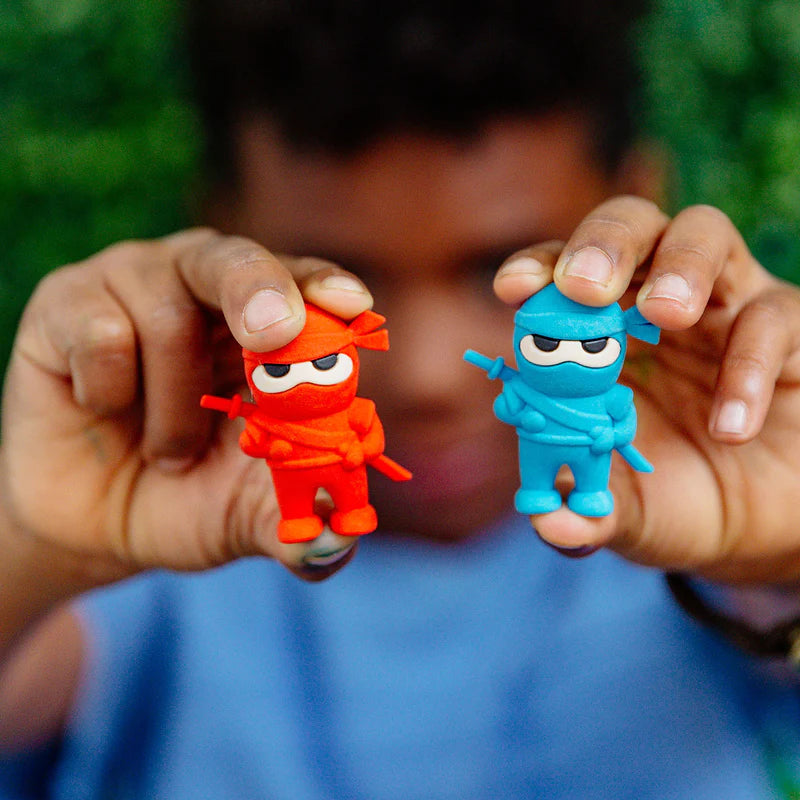 Cool Set of Three Ninja-Shaped Erasers