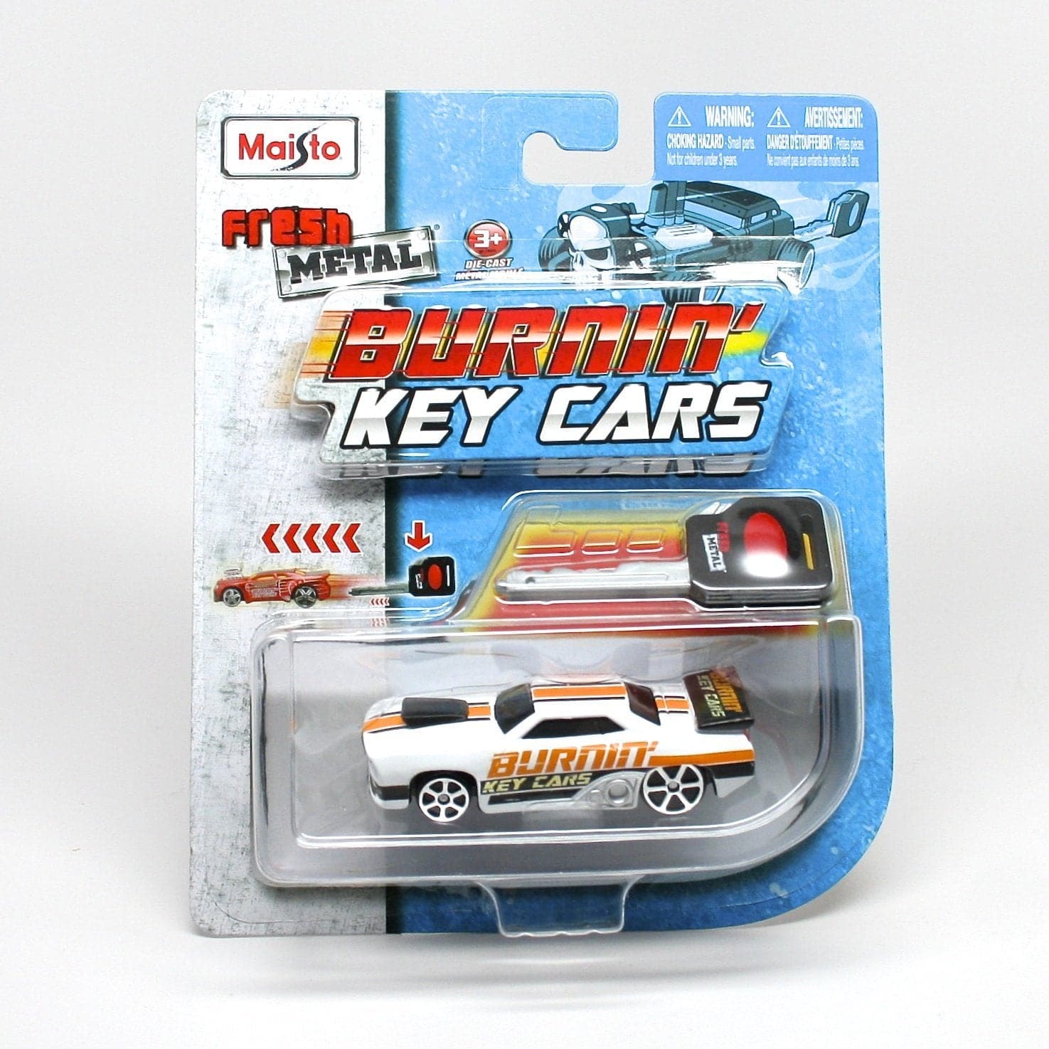 1:64 Scale Assorted Styles 3-Piece Set of Fresh Metal Burning Key Die-Cast Toy Cars