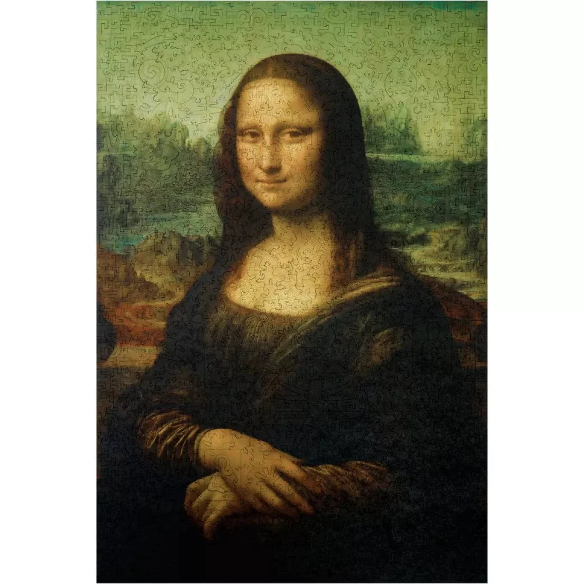 1000-Piece Mona Lisa High-Quality Wooden Puzzle for Renaissance Enthusiasts