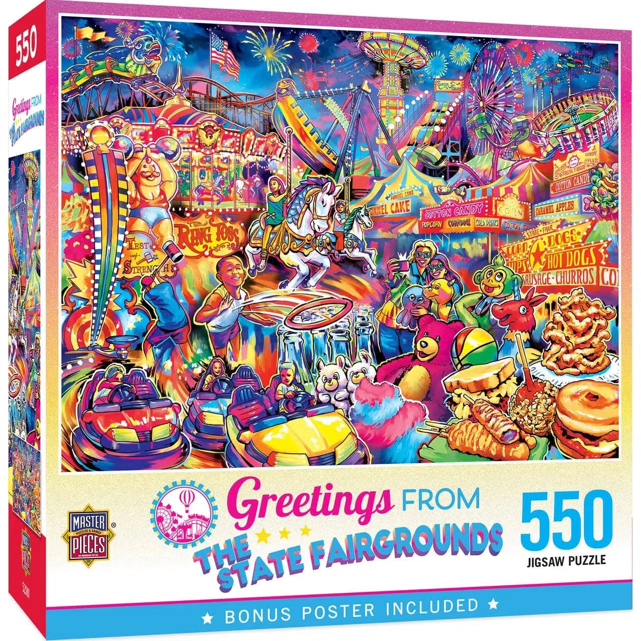 550-Piece 'Greetings From The State Fairgrounds' Colorful Puzzle