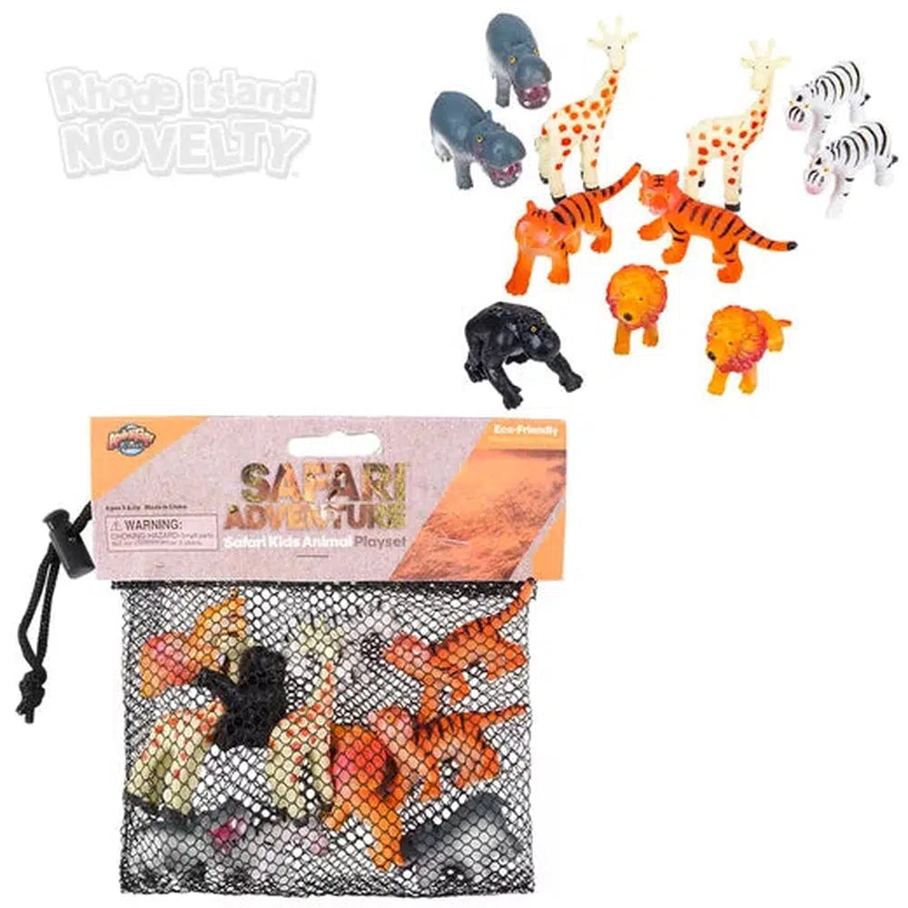 12-Piece Safari-Themed Kids Mesh Bag Play Set Ideal for Various Occasions