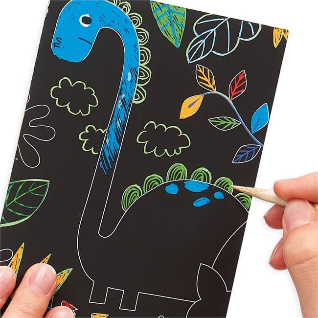 Mini Scratch and Scribble Art Kit for Kids - Dino Days Adventure