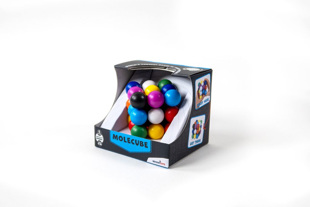 Addictive Smooth - Spinning Molecube Puzzle Toy with 9 - Color Challenge