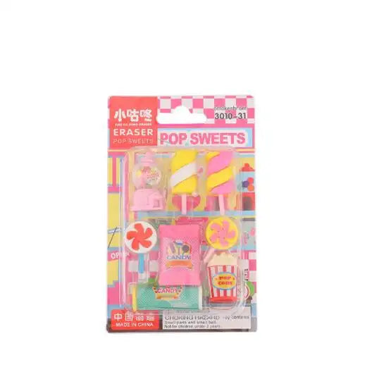 Mini Pop Sweets Erasers Collectible Card