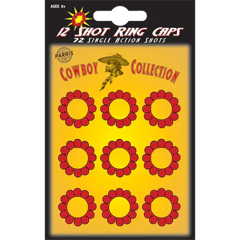 Plastic Ring Caps for 12 - Shot Cap Guns with 72 Single Ammo Shots