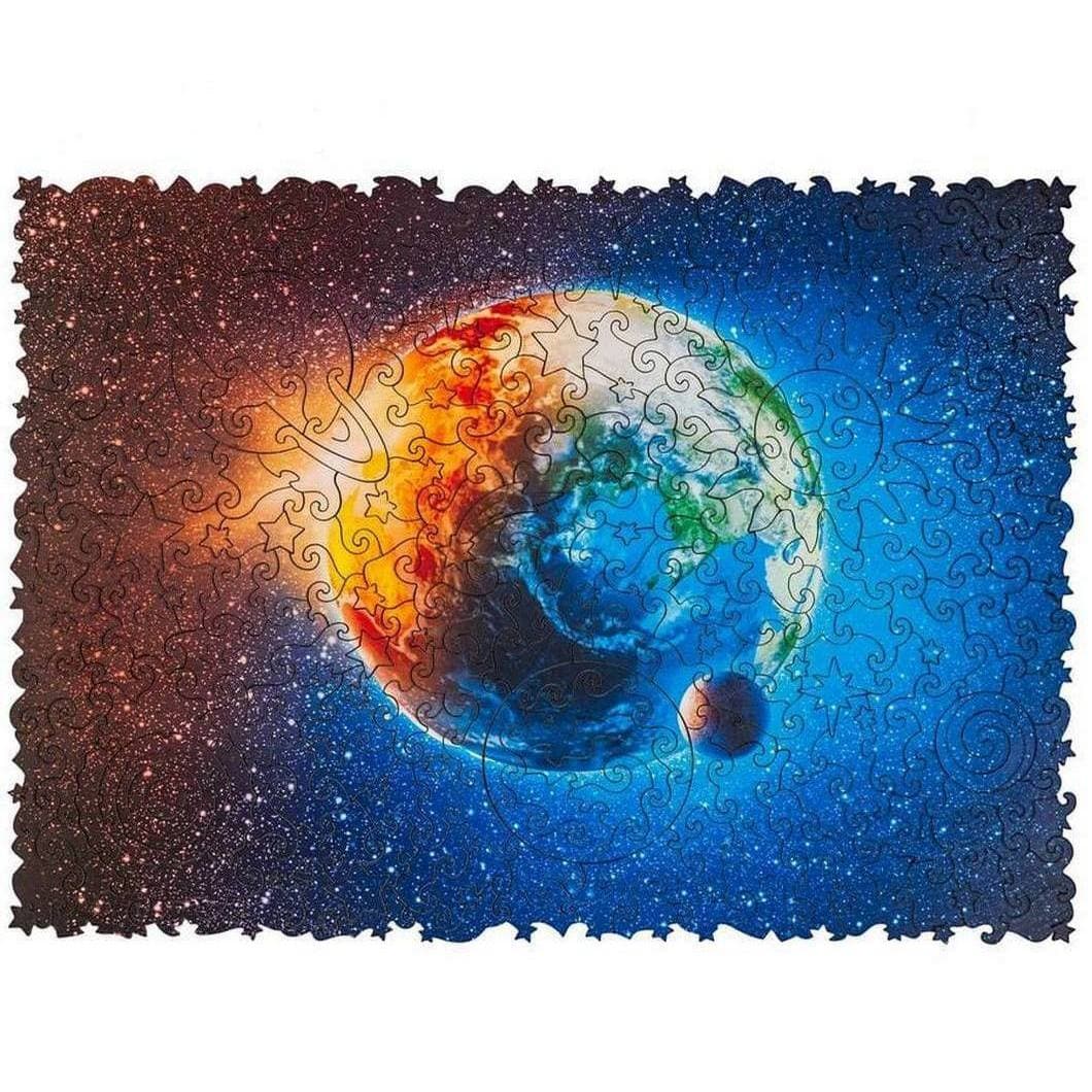 Exquisite Planet Earth Wooden Jigsaw Puzzle for Cosmic Enthusiasts