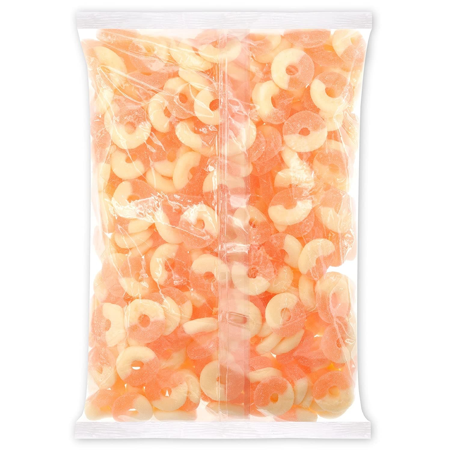 4.5 lb. Bag of Delicious Albanese Gummi Rings in Strawberry and Banana Flavors