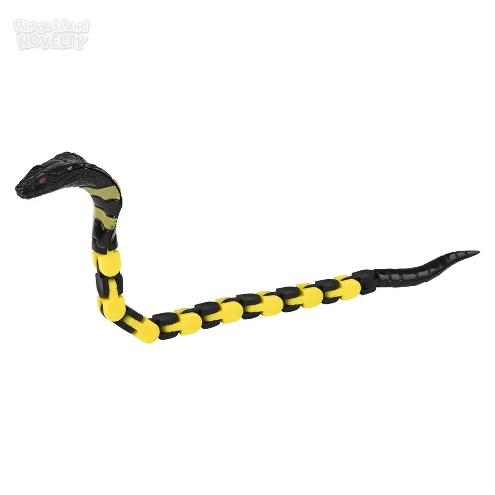 12-Piece Assorted Colors Snap & Click Snake Toys