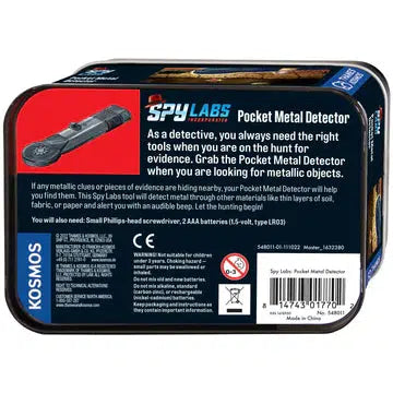 Spy Labs Pocket-Sized Handheld Metal Detector for Detecting Hidden Metallic Objects