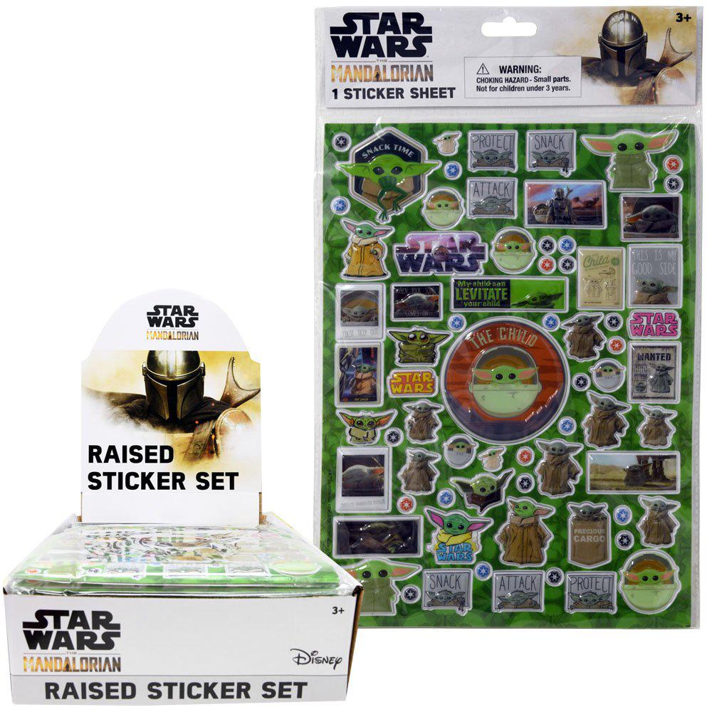 Fun Star Wars The Child 3D Raised Sticker Sheet for Galactic Decor