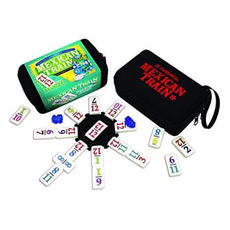 Portable Mexican Train Dominoes Set - The Ultimate Travel Domino Game