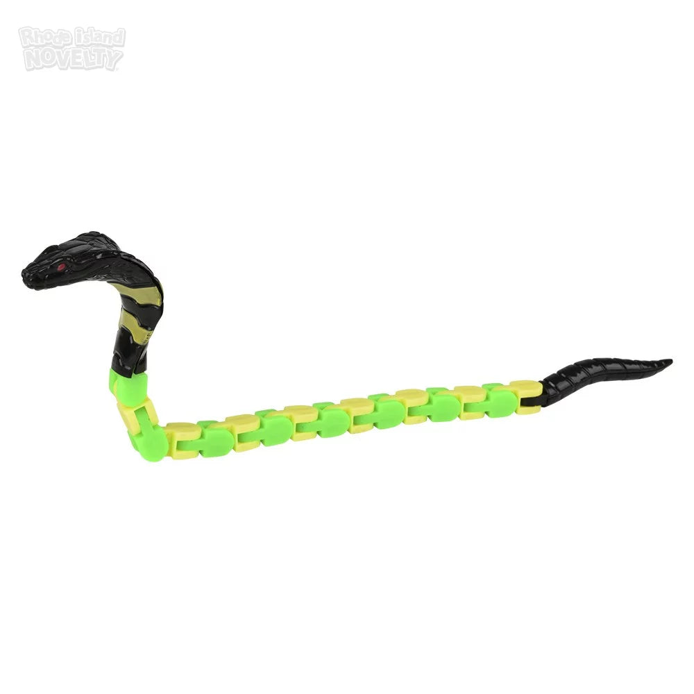 12-Piece Assorted Colors Snap & Click Snake Toys