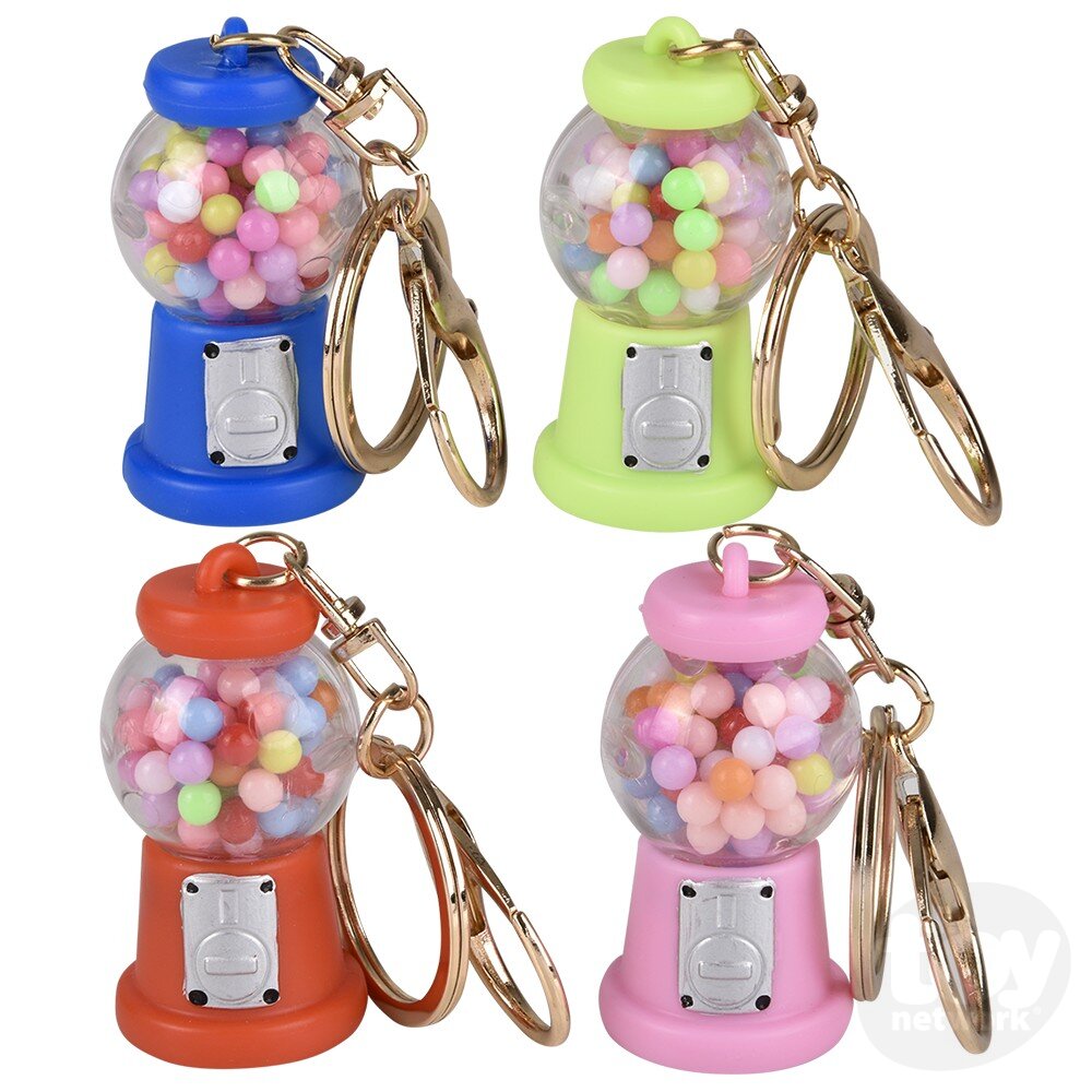 Miniature Gumball Machine Shaker Clip-On for Keychains and Bags