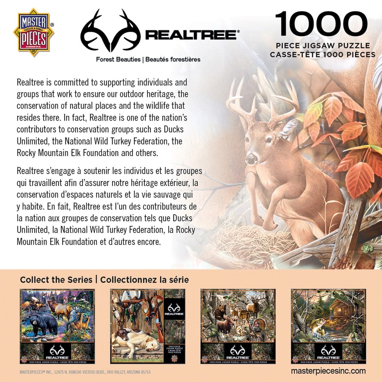 Realtree 1000 Piece Jigsaw Puzzle - A Stunning Collage of Forest Beauties: Whitetail Deer