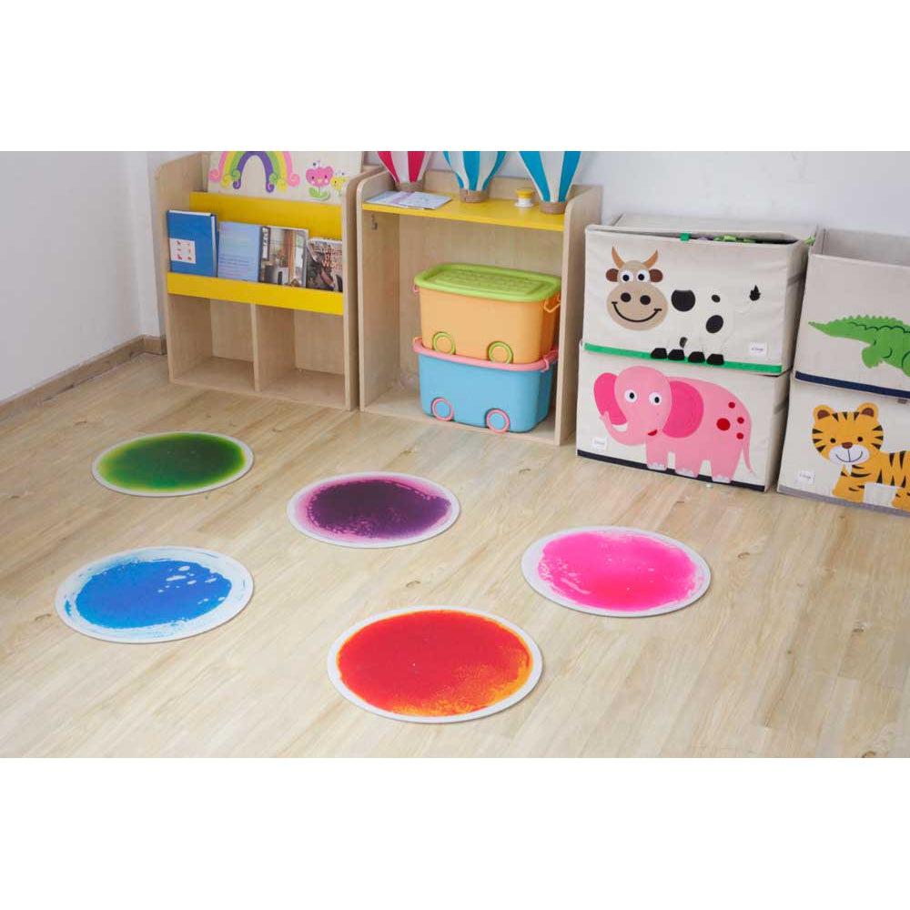 19.7-Inch Round Sensory Liquid-Filled Floor Tile for Fun and Decor