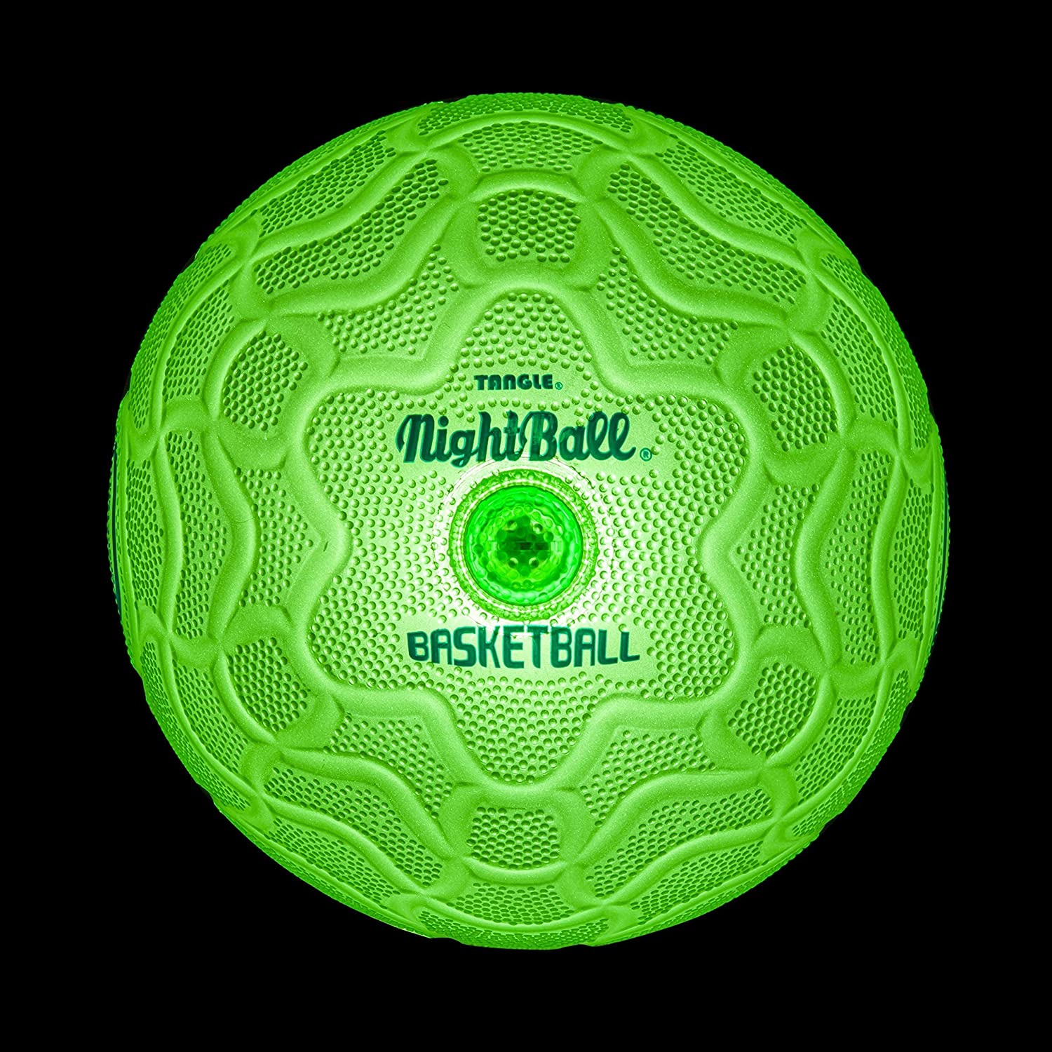 Green Night Glow - in - the - Dark Light - Up Basketball with LED