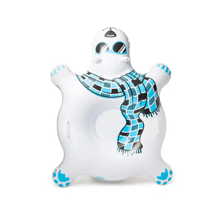 Inflatable Polar Bear Snow Tube for All Ages - Four - Foot Long Sledding Fun