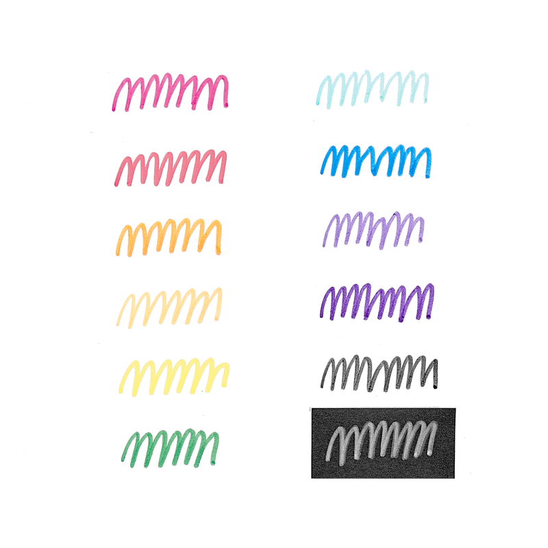 Fantastic 12-Piece Set of Multi-Purpose Water-Based Paint Markers