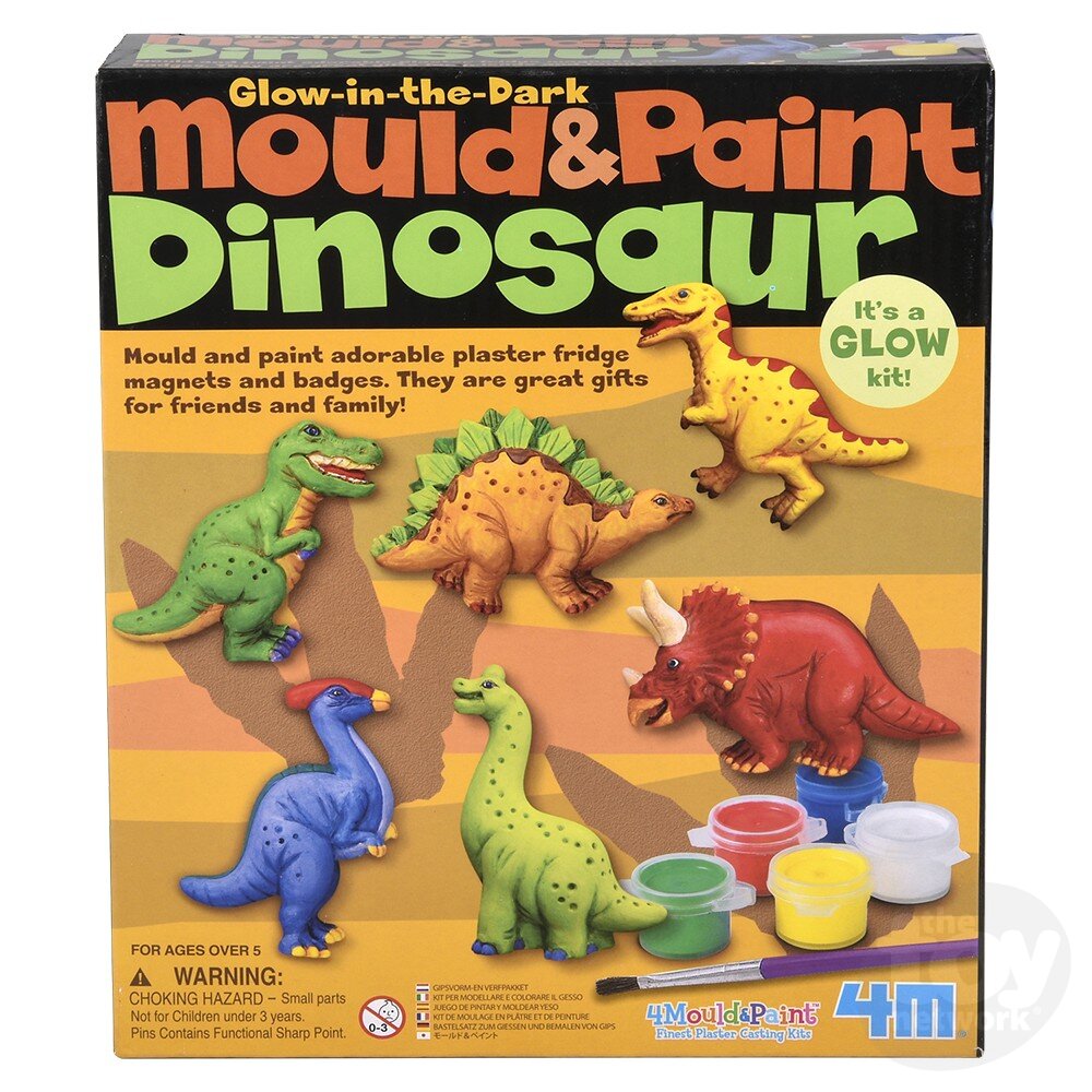 DIY Glow-In-The-Dark Dinosaur Moulding and Painting Kit