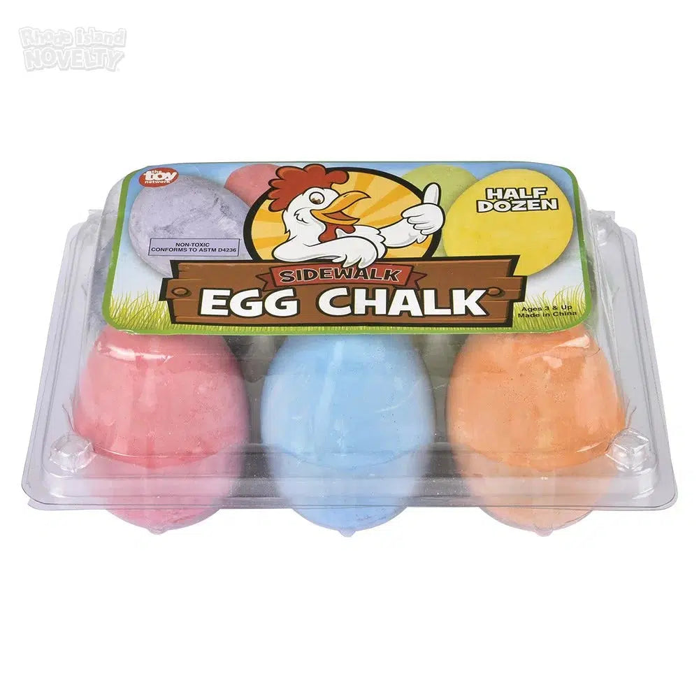 2.5-Inch Egg-Shaped Sidewalk Chalk Set of 6 for Summer Fun