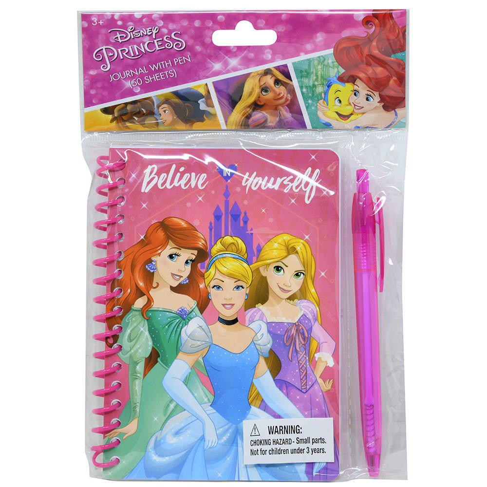 Royal Princess-themed Spiral Notebook along with a Pen Packed in a Convenient Poly Bag with Header, Containing 50 Sheets