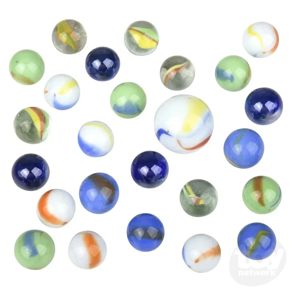 24-Piece Real Glass Marble Set - Ideal for Classroom or Game Prizes