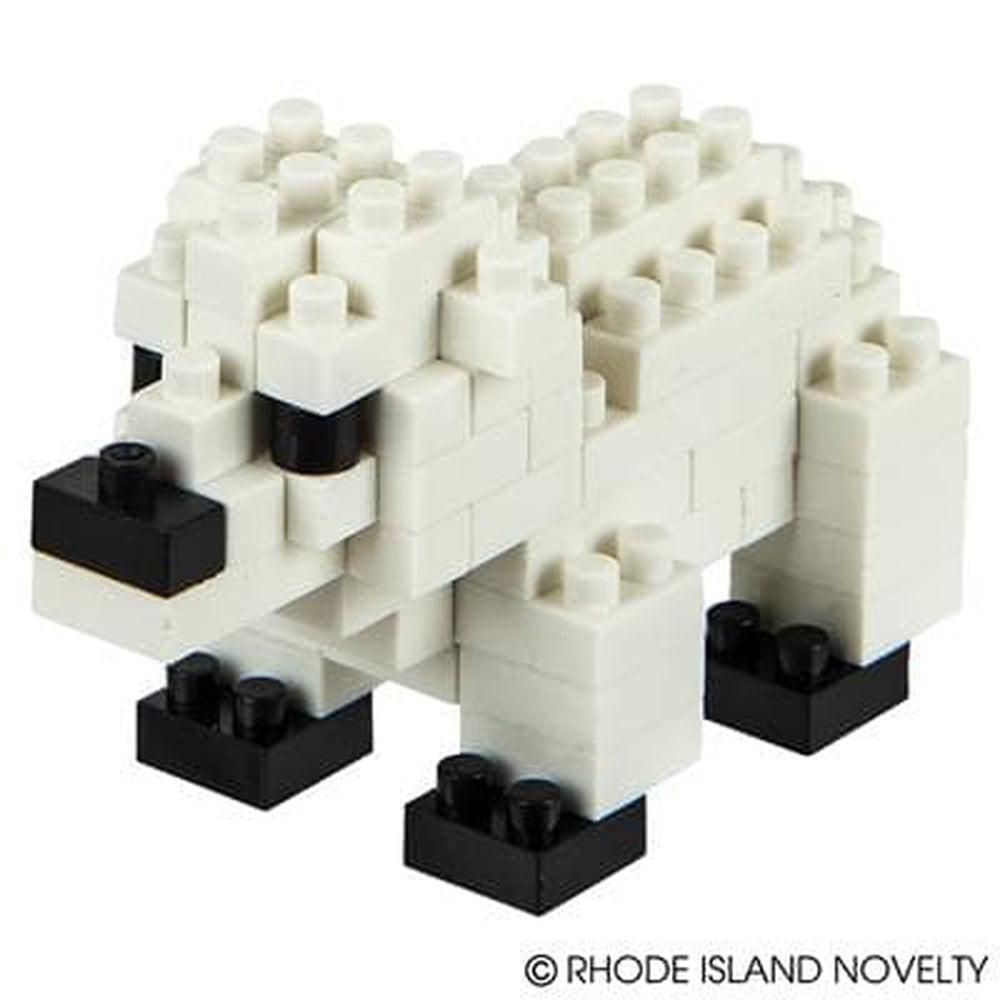 61-Piece Mini Building Blocks Set to Create a Standing Polar Bear