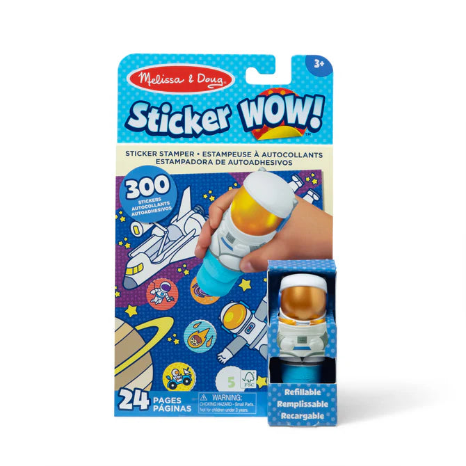 Melissa & Doug Sticker WOW! Astronaut Activity Pad with Refillable Sticker Stamper