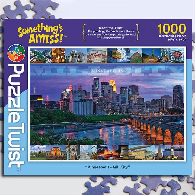 1000-Piece Minneapolis Mill City Puzzle with a Twisty Design