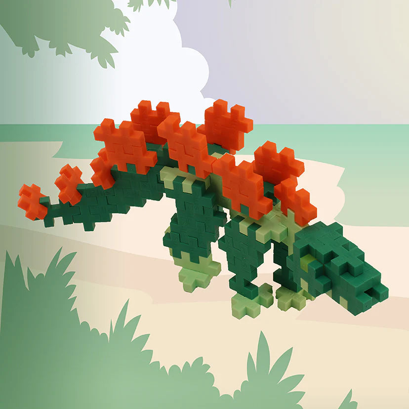 Plus-Plus 70-Piece Stegosaurus Tube - Ideal STEM Toy for Endless Creativity