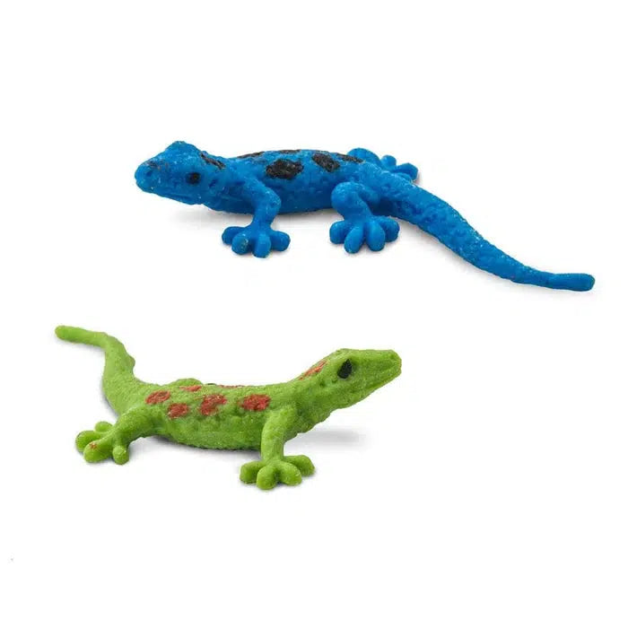 Lucky Mini Day Gecko Figurines in a Two - Color Pack