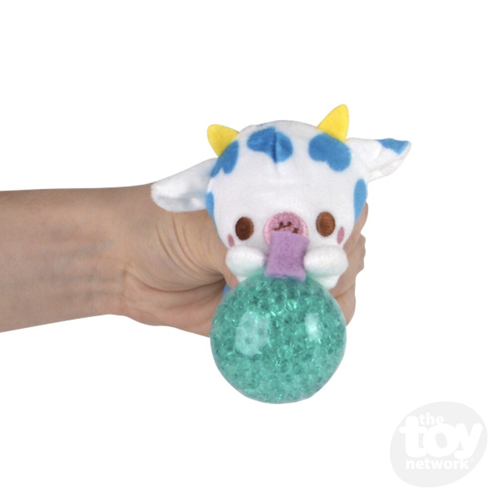 Soft and Squeezy 3' Animal Bubble Tea Bead-Filled Plush Ball for Ages 3+