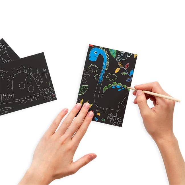 Mini Scratch and Scribble Art Kit for Kids - Dino Days Adventure