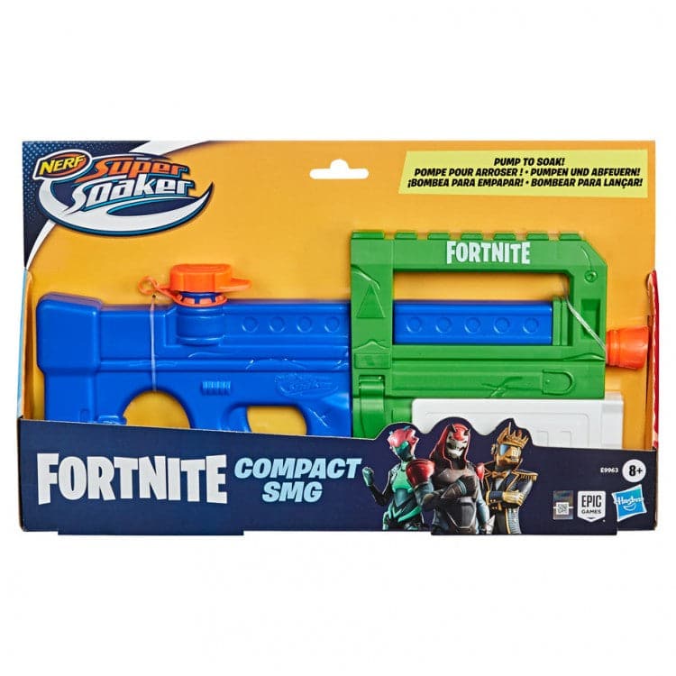 Nerf Super Soaker Fortnite Compact Style SMG Water Blaster for Outdoor Fun