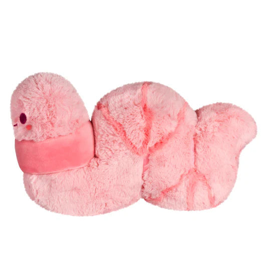 14-Inch Mini Squishable Pink Worm Toy