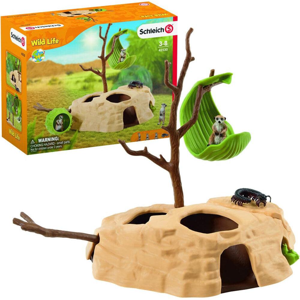 Schleich® Wild Life Meerkat Mound Play Set for Endless Grassland Adventures
